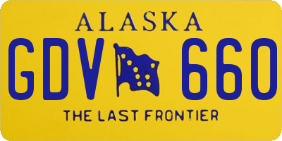 AK license plate GDV660
