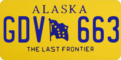 AK license plate GDV663