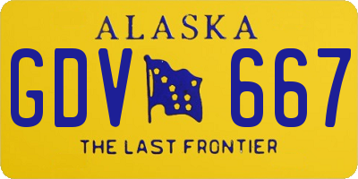 AK license plate GDV667