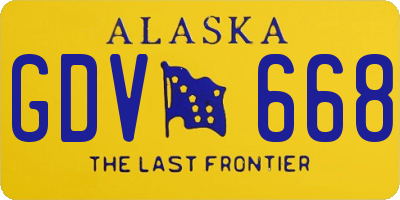 AK license plate GDV668