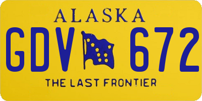 AK license plate GDV672