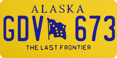AK license plate GDV673