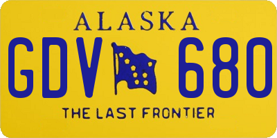 AK license plate GDV680