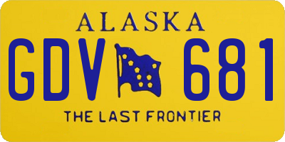 AK license plate GDV681