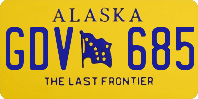 AK license plate GDV685