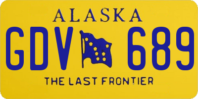 AK license plate GDV689