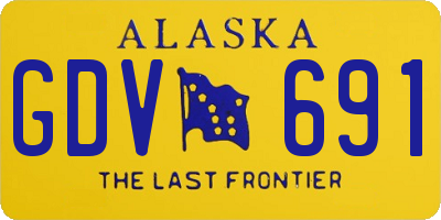 AK license plate GDV691