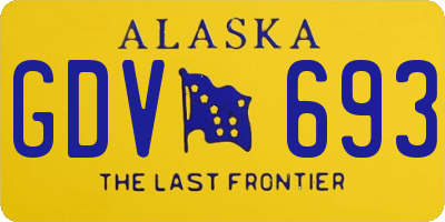 AK license plate GDV693