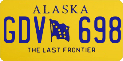 AK license plate GDV698