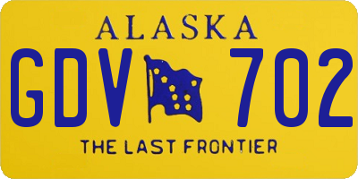 AK license plate GDV702