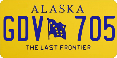 AK license plate GDV705