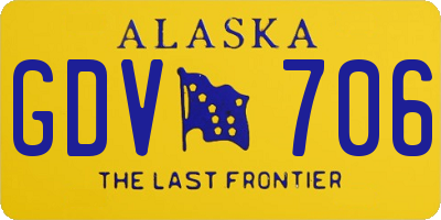 AK license plate GDV706
