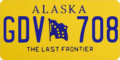 AK license plate GDV708
