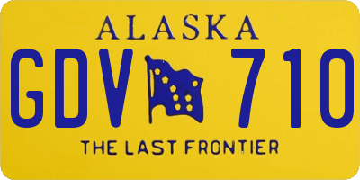 AK license plate GDV710