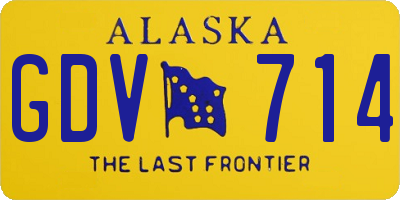 AK license plate GDV714
