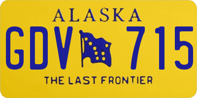 AK license plate GDV715