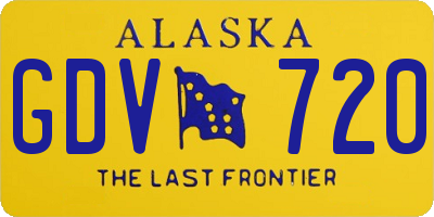 AK license plate GDV720