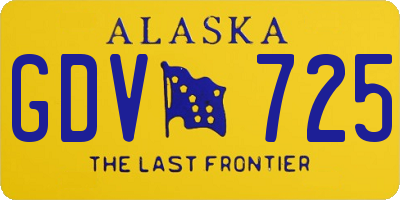 AK license plate GDV725