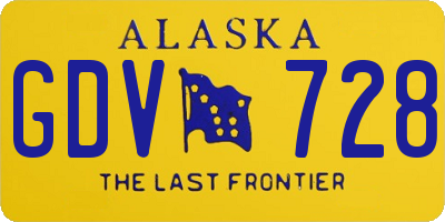 AK license plate GDV728