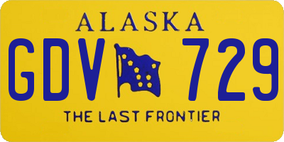 AK license plate GDV729