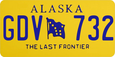 AK license plate GDV732
