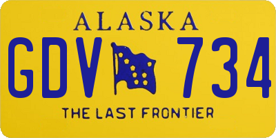 AK license plate GDV734