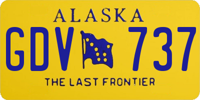 AK license plate GDV737