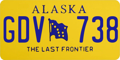 AK license plate GDV738