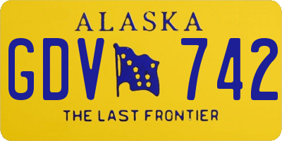 AK license plate GDV742