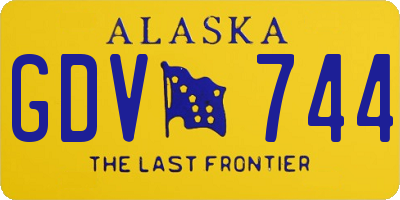 AK license plate GDV744