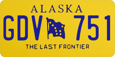 AK license plate GDV751