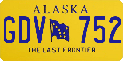 AK license plate GDV752