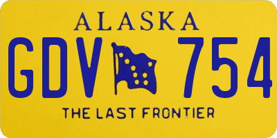 AK license plate GDV754