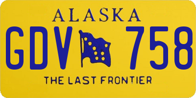 AK license plate GDV758