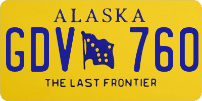 AK license plate GDV760