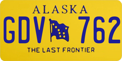 AK license plate GDV762