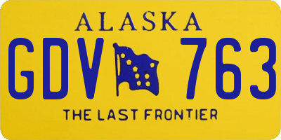 AK license plate GDV763