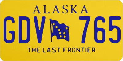 AK license plate GDV765