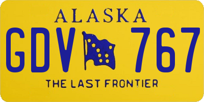 AK license plate GDV767