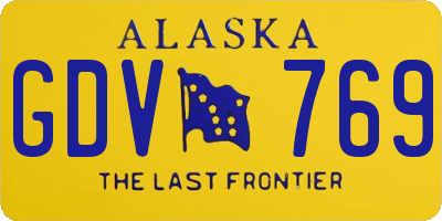 AK license plate GDV769