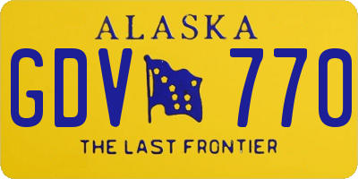 AK license plate GDV770