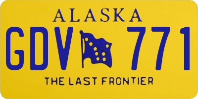 AK license plate GDV771