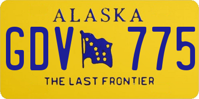 AK license plate GDV775