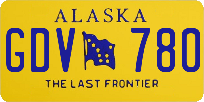 AK license plate GDV780