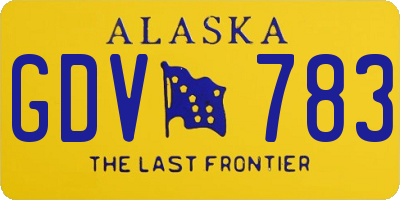 AK license plate GDV783