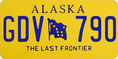 AK license plate GDV790
