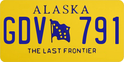 AK license plate GDV791