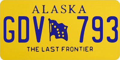 AK license plate GDV793