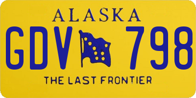 AK license plate GDV798