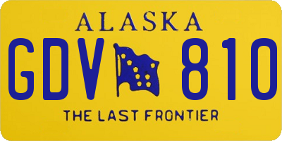 AK license plate GDV810